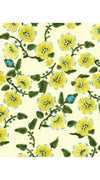Hepburn Dress Shirt Collar 3/4 Sleeve Midi Length Cotton Stretch (Azalea Flower Small)