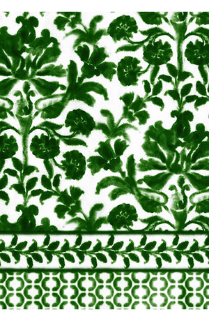 Aster Dress Shirt Collar 3/4 Sleeve Midi Length Cotton Musola (Azulejo Portuguese)