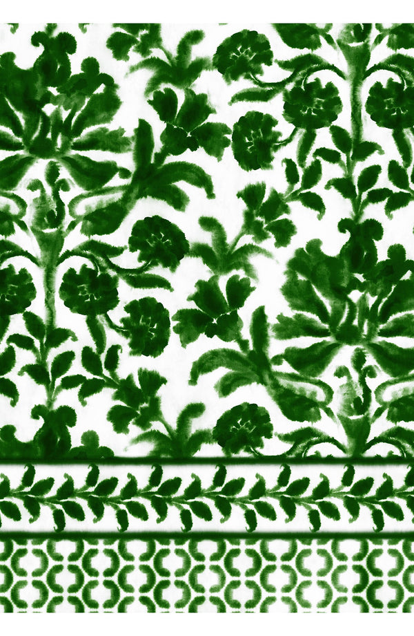 Aster Dress Shirt Collar 3/4 Sleeve Midi Length Cotton Musola (Azulejo Portuguese)