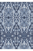 Audrey Dress #1 Shirt Collar 3/4 Sleeve Long Length Cotton Stretch (Bambay Ikat Dark)