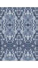 Audrey Dress #7 Shirt Collar 3/4 Sleeve Midi Plus Length Poliamide Taffta (Bambay Ikat Dark)