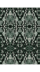 Audrey Dress #7 Shirt Collar 3/4 Sleeve Midi Plus Length Poliamide Taffta (Bambay Ikat Dark)