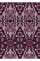 Audrey Dress #1 Shirt Collar 3/4 Sleeve Long Length Cotton Stretch (Bambay Ikat Dark)