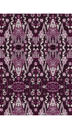 Audrey Dress #7 Shirt Collar 3/4 Sleeve Midi Plus Length Poliamide Taffta (Bambay Ikat Dark)