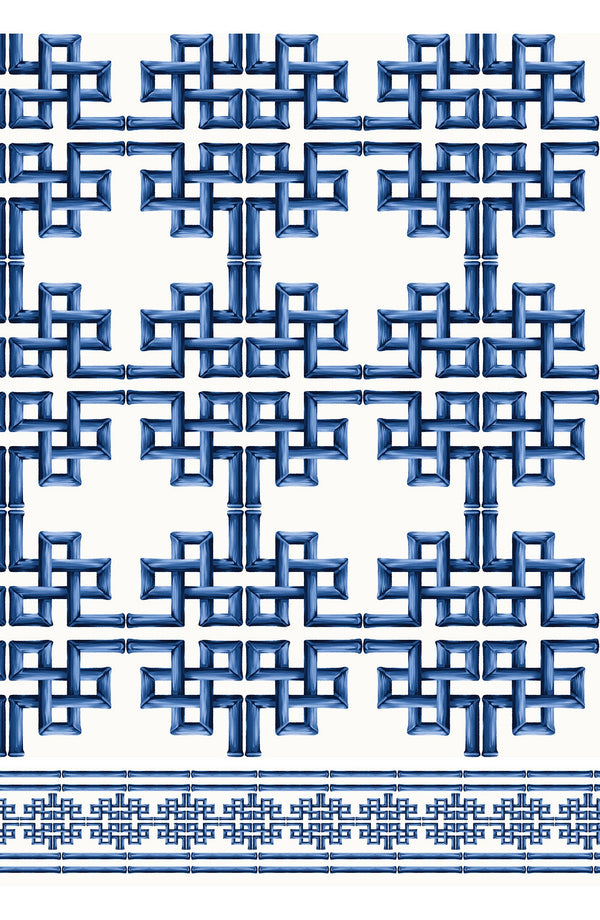 Audrey Dress #1 Shirt Collar 3/4 Sleeve Midi Length Cotton Stretch (Bamboo Grove White)