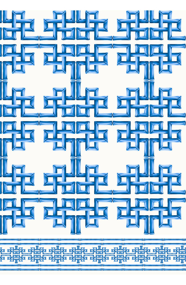 Audrey Dress #1 Shirt Collar 3/4 Sleeve Midi Length Cotton Stretch (Bamboo Grove White)