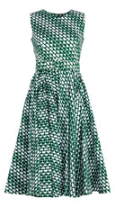 Abelia Dress Crew Neck Sleeveless Long +3 Length Cotton Stretch (Bamboo Weave)