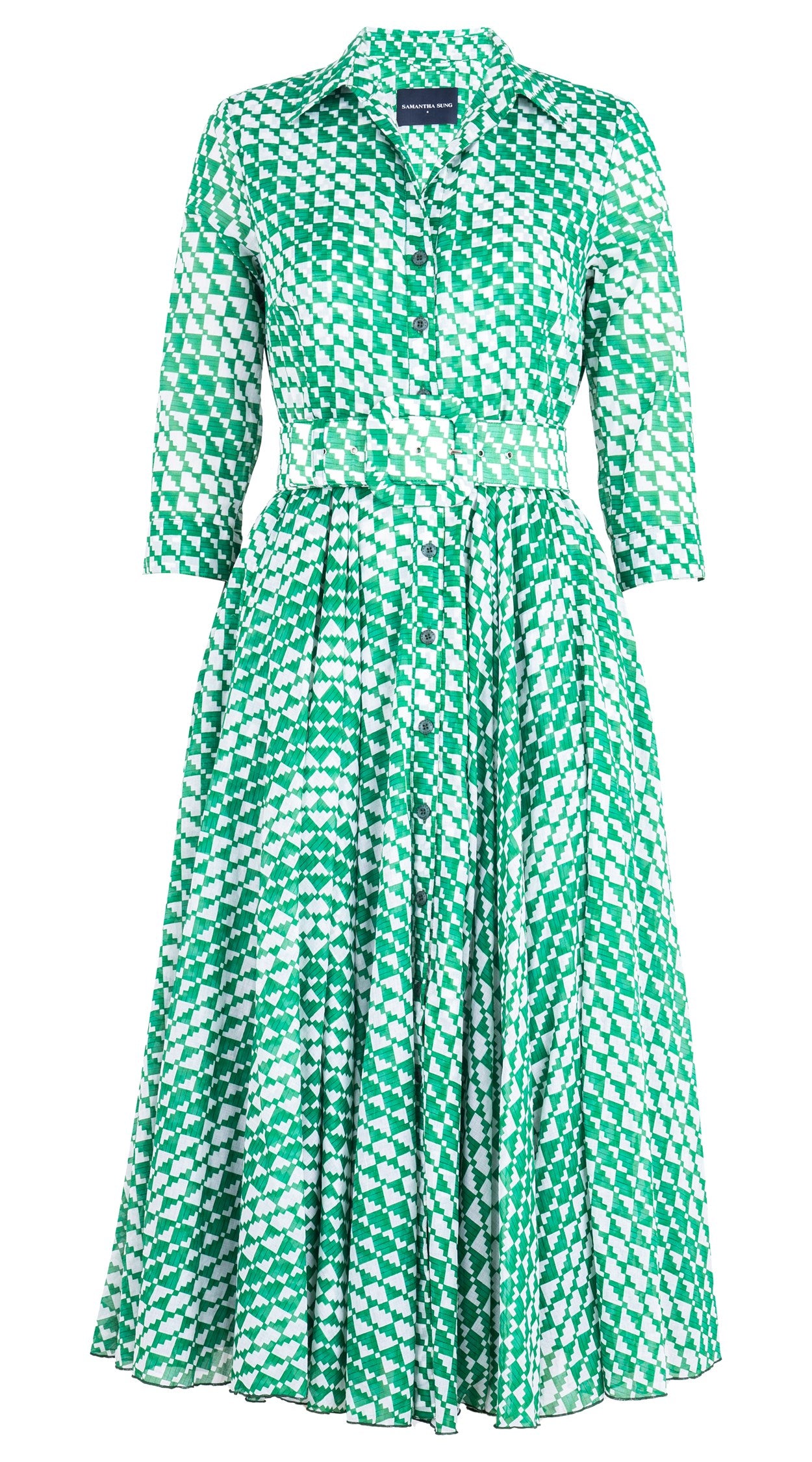 Abelia Dress Crew Neck Sleeveless Midi Length Cotton Stretch