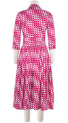 Audrey Dress #4 Shirt Collar 3/4 Sleeve Midi Length Cotton Stretch (Bamboo Weave)