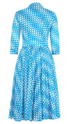 Aster Dress Shirt Collar 3/4 Sleeve Midi Length Cotton Musola (Bamboo Weave)