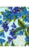Melanie Dress #1 Shirt Collar 3/4 Sleeve Midi Plus Length Cotton Musola (Barbados Flower Ground)