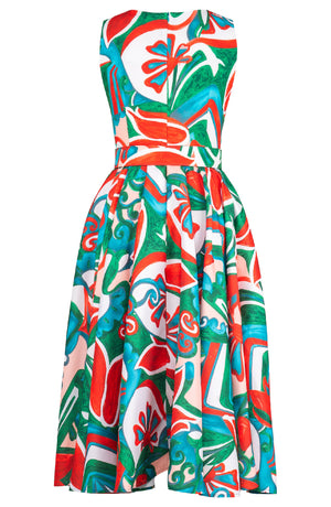 Abelia Dress U Neck Sleeveless Midi Length Poliamide Taffta (Barcelona Mode)