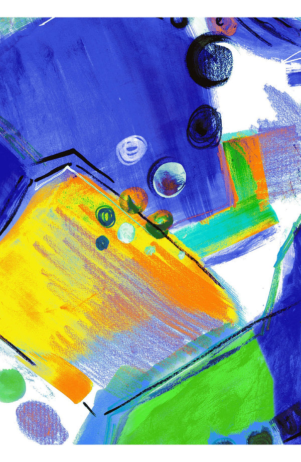 Laurent Dress Shirt Collar 3/4 Sleeve Long Length Cotton Stretch (Bastera Painting)