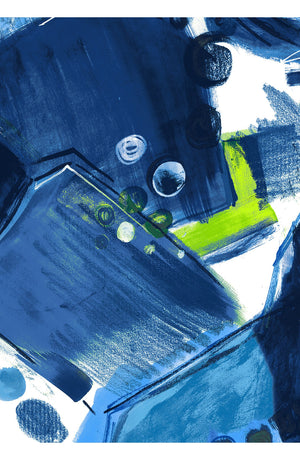 Abelia Dress U Neck Sleeveless Midi Length Cotton Stretch (Bastera Painting)