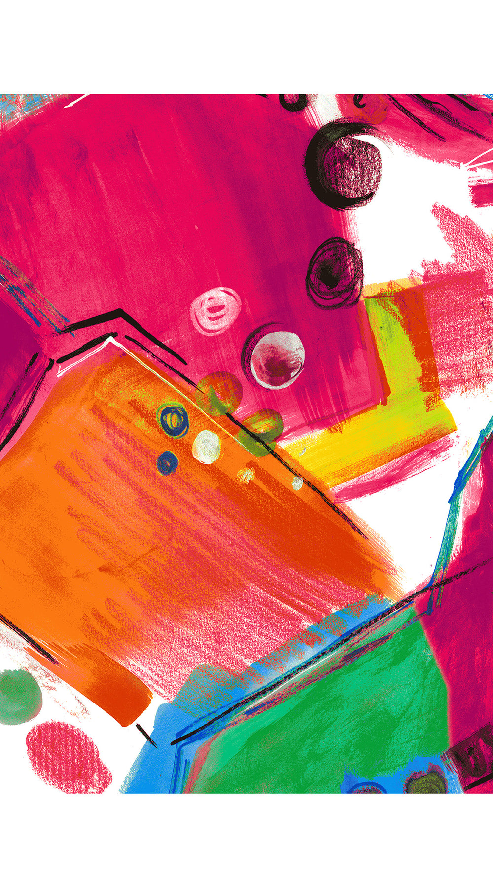 Laurent Dress Shirt Collar 3/4 Sleeve Long Length Cotton Stretch (Bastera Painting)