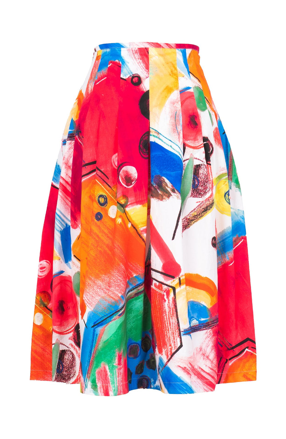 Zelda Skirt Long Length Cotton Stretch (Bastera Painting)