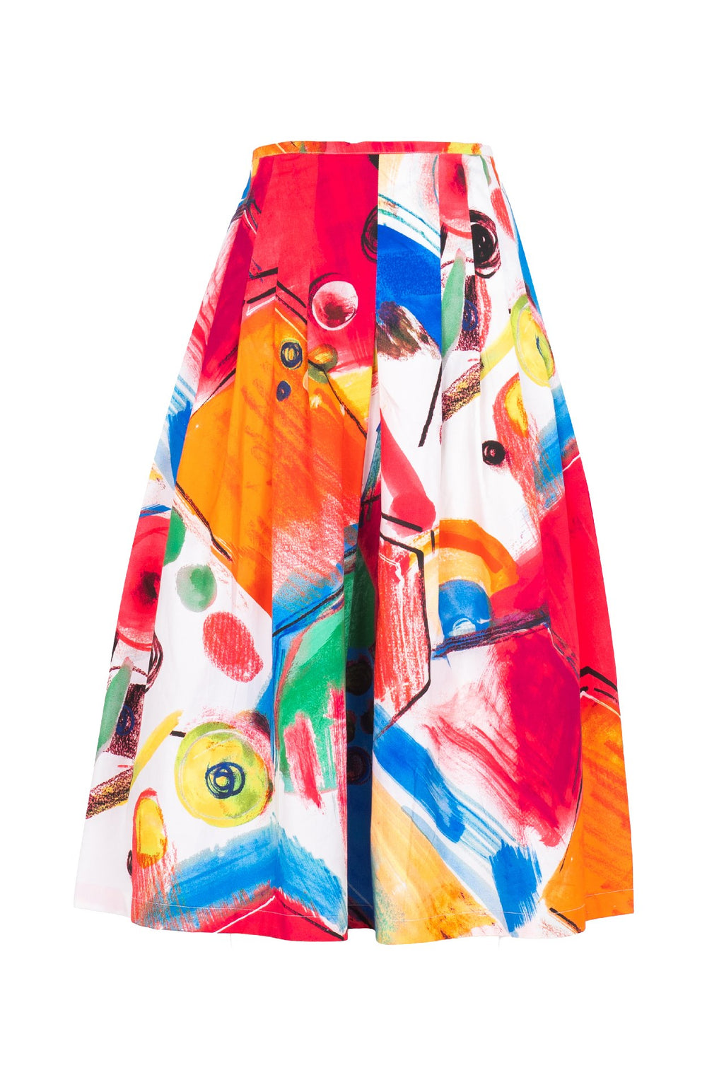 Zelda Skirt Long Length Cotton Stretch (Bastera Painting)