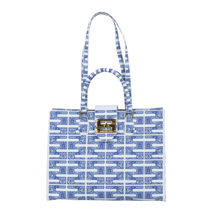 Audrey Tote_Medium_Bauhaus SS_White Admiral Blue