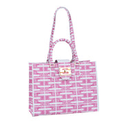 Audrey Tote_Medium_Bauhaus SS_White Pink