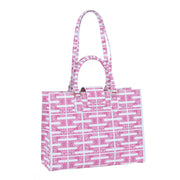 Audrey Tote_Medium_Bauhaus SS_White Pink