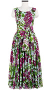 Aster Dress Boat Neck Mini Cap Sleeve Midi Plus Length Cotton Musola (Bell Flower New)