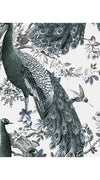 Birdy Dress #2 Crew Neck 3/4 Sleeve Long +3 Length Cotton Musola (Belvedere Peacok)