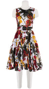 Birdy Dress #2 Crew Neck Sleeveless Cotton Musola (Black Lily New)