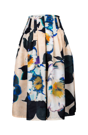 Zeller Skirt #2 Midi Length Poliamide Taffta (Black Magnolia)