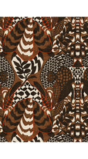 Sabrina Dress Shirt Collar 3/4 Sleeve Midi Plus Length Poliamide Taffta (Block Print Jungle)