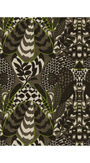 Sabrina Dress Shirt Collar 3/4 Sleeve Midi Plus Length Poliamide Taffta (Block Print Jungle)