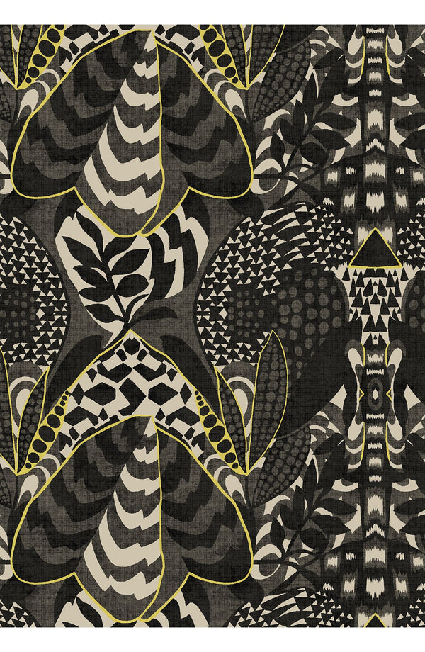Jenny Skirt Midi Length Poliamide Taffta (Block Print Jungle)