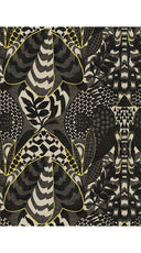 Sabrina Dress Shirt Collar 3/4 Sleeve Midi Plus Length Poliamide Taffta (Block Print Jungle)