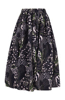 Jenny Skirt Midi Length Poliamide Taffta (Block Print Jungle)