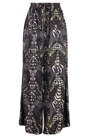 Leah Pants Silk Twill (Block Print Jungle)
