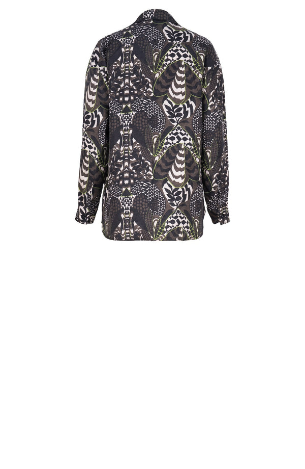 Nova Shirt Silk Twill (Block Print Jungle)