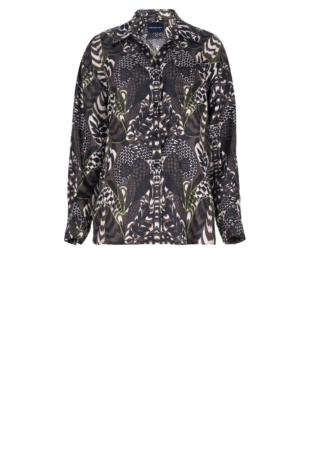 Nova Shirt Silk Twill (Block Print Jungle)