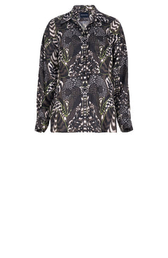 Nova Shirt Silk Twill (Block Print Jungle)