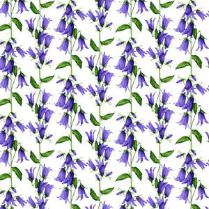 [Create Your Own] Cotton Musola (Blue Bell Flower Small White)