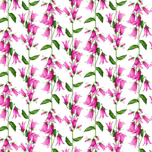 [Create Your Own] Cotton Stretch (Blue Bell Flower Small White)