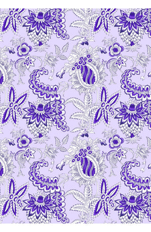 Aster Dress Shirt Collar 3/4 Sleeve Midi Length Cotton Musola (Botanic Antique Pastel)