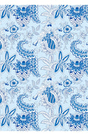 Aster Dress Shirt Collar 3/4 Sleeve Midi Length Poliamide Taffta (Botanic Antique Pastel)