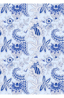 Audrey Dress #4 Shirt Collar 3/4 Sleeve Midi Length Cotton Musola (Botanic Antique Pastel)