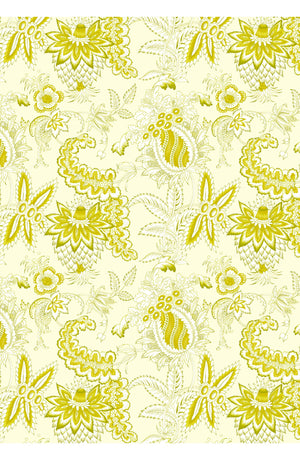 Aster Dress Shirt Collar 3/4 Sleeve Midi Length Cotton Musola (Botanic Antique Pastel)