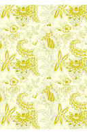 Audrey Dress #4 Shirt Collar 3/4 Sleeve Midi Length Cotton Musola (Botanic Antique Pastel)