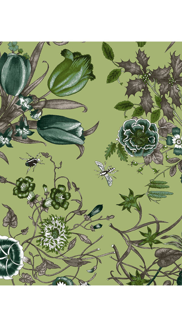 Audrey Dress #1 Shirt Collar 3/4 Sleeve Midi Length Wool (Botanic New Small Pastel)