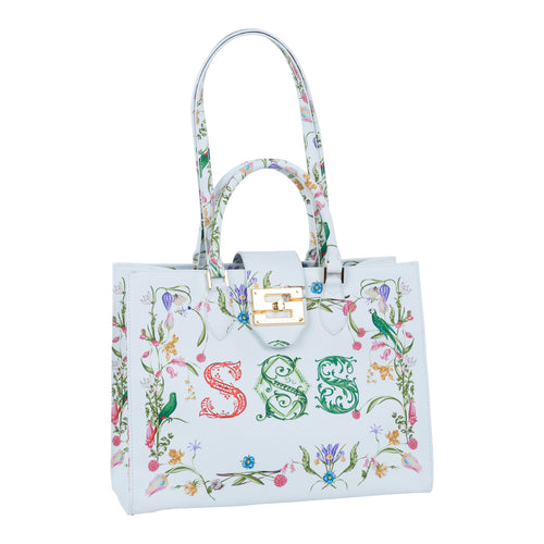 Audrey Tote_Medium_Botanic SSS_White