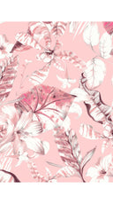 Audrey Dress #2 Shirt Collar 3/4 Sleeve Midi Length Cotton Stretch (Botanic Santuary Pastel)