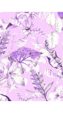 Audrey Dress #1 Shirt Collar 3/4 Sleeve Long Length Cotton Stretch (Botanic Santuary Pastel)