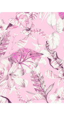 Audrey Dress #1 Shirt Collar 3/4 Sleeve Long Length Cotton Stretch (Botanic Santuary Pastel)