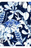 Audrey Dress #2 Shirt Collar 3/4 Sleeve Midi Length Cotton Stretch (Botanic Santuary)